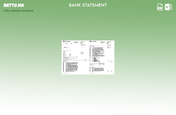 Модерен стил Шаблон за збор (страници) за изводи од банка на граѓаните на САД